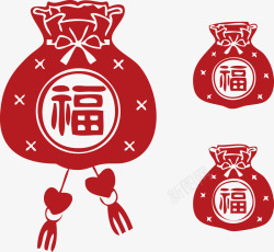 春节新年可爱福袋片素材