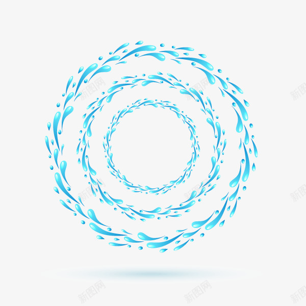 蓝色圆形的水滴圆环png免抠素材_88icon https://88icon.com 卡通手绘 圆环 水波纹 水滴 水滴圆环 蓝色 蓝色水滴 装饰图