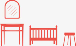 简欧椅子红色椅子高清图片