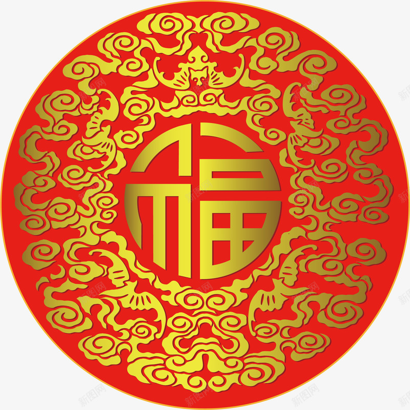 红色福矢量图ai免抠素材_88icon https://88icon.com 矢量红色福喜庆春节 矢量图