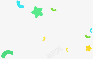 漂浮卡通纸屑效果png免抠素材_88icon https://88icon.com 卡通 效果 漂浮 纸屑