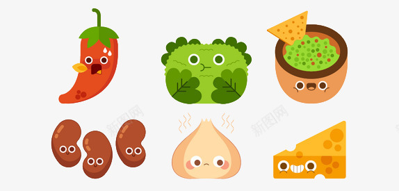 卡通蔬菜美食图标图标