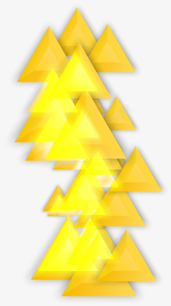 黄色渐变时尚三角形图案素材