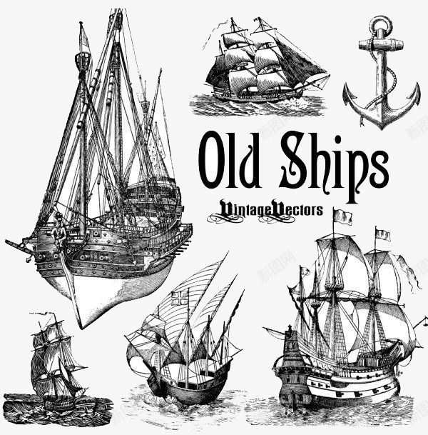 卡通手绘海上的帆船png免抠素材_88icon https://88icon.com 卡通手绘 帆船 海上 黑白
