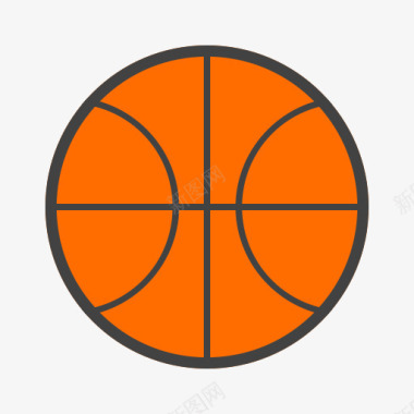 橙色篮球球篮球埋葬的箍橙色运动球图标图标