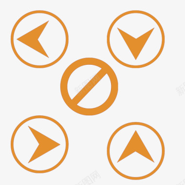 橘色箭头标示图标图标