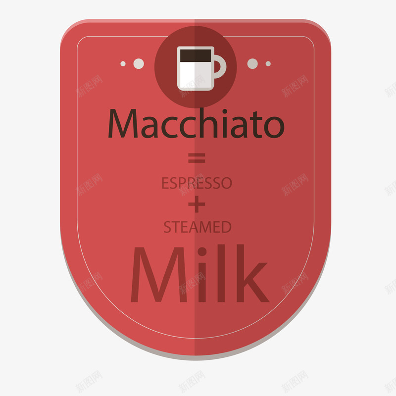 咖啡厅的饮品标签矢量图ai免抠素材_88icon https://88icon.com 咖啡厅 咖啡店 标签设计 红色 饮品 矢量图