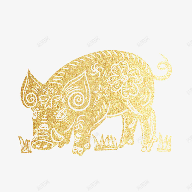 2019金猪春节海报背景psd_88icon https://88icon.com 2019年 恭喜发财 新年 新年好 春节 过年 金猪