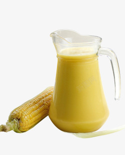 冬季热饮一扎玉米汁高清图片