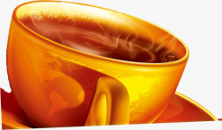 金色咖啡杯素材