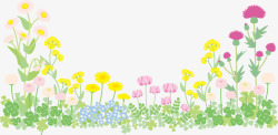 多彩花丛多彩美丽春季花丛高清图片