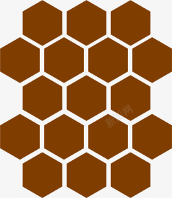 蜂窝纹路褐色纹理矢量图高清图片