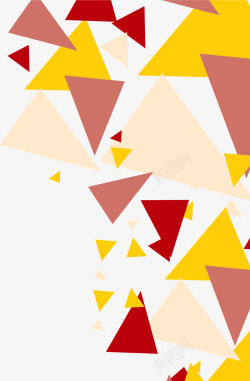 抽象三角块漂浮物素材