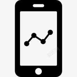 业务展示移动分析图形在手机屏幕图标高清图片