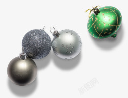 圣诞节元素挂饰彩球素材