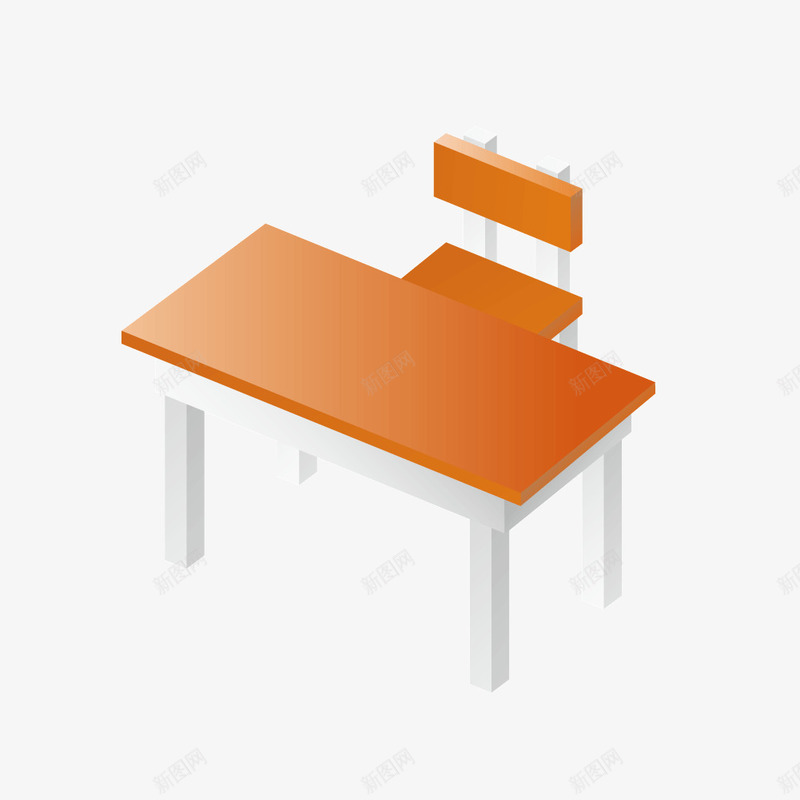 课桌椅子png免抠素材_88icon https://88icon.com 木质 椅子 课桌