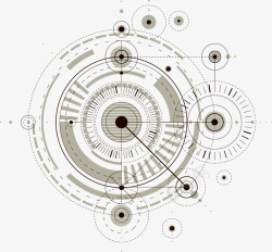 科技类数据齿轮圆形重读阵列素材