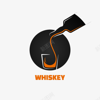 韩国饮品威士忌酒饮品标志图标图标