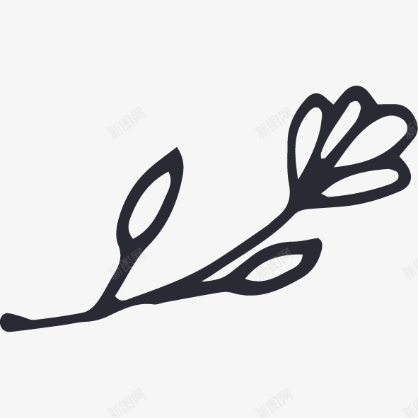 简笔小花朵手绘图png免抠素材_88icon https://88icon.com 叶子 植物 简笔画 美丽的 花卉 花朵 花瓣 装饰