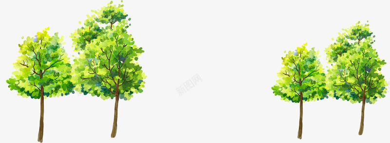 手绘绿色艺术大树美景春日png免抠素材_88icon https://88icon.com 大树 春日 绿色 美景 艺术