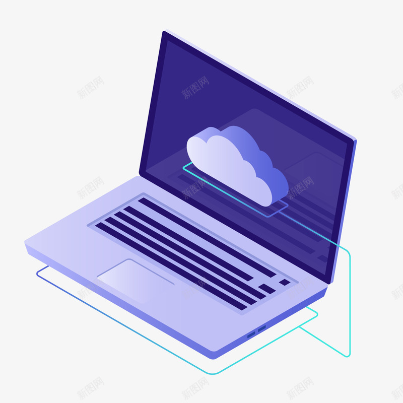 紫色科技笔记本云元素矢量图ai免抠素材_88icon https://88icon.com 上传 云 光泽 打开 科技 笔记本 紫色 矢量图
