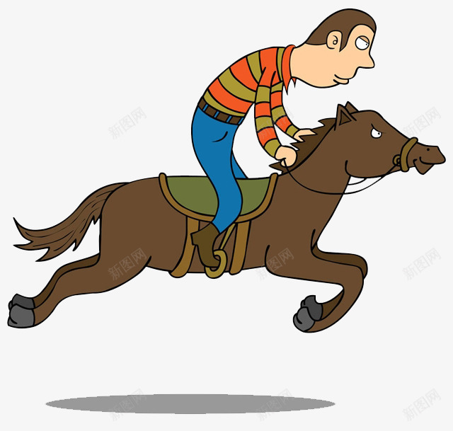 手绘卡通人物飞快的骑马的png免抠素材_88icon https://88icon.com 动物 卡通手绘 奔跑的马 牵马 男人 运动 马术比赛 骑马