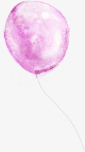 一只紫色气球png免抠素材_88icon https://88icon.com 手绘气球 气球漂浮物 水彩气球 漂浮的气球