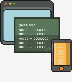 手机软件开发矢量图素材