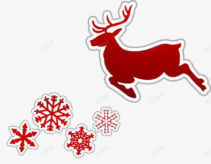 圣诞节节日png免抠素材_88icon https://88icon.com 下雪 促销 冬季 剪纸 圣诞 圣诞节 圣诞节节日素材 大促 天猫 活动 海报 淘宝 节日 过节 雪 雪花 鹿