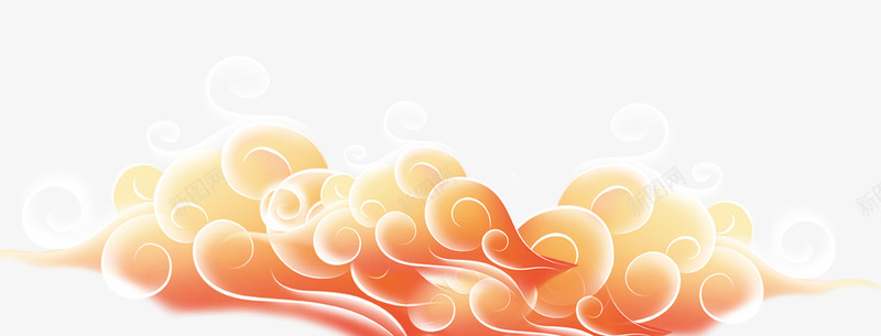 2018年狗年中国风祥云psd免抠素材_88icon https://88icon.com 2018年 中国风 渐变 狗年 祥云 黄色祥云