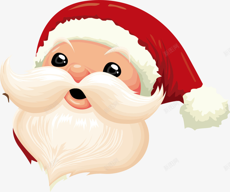 圣诞节圣诞老人头像png免抠素材_88icon https://88icon.com 可爱表情 圣诞老人头像 圣诞节 开心 白胡子 红色圣诞帽