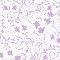漂浮唯美紫色花卉底纹矢量图素材