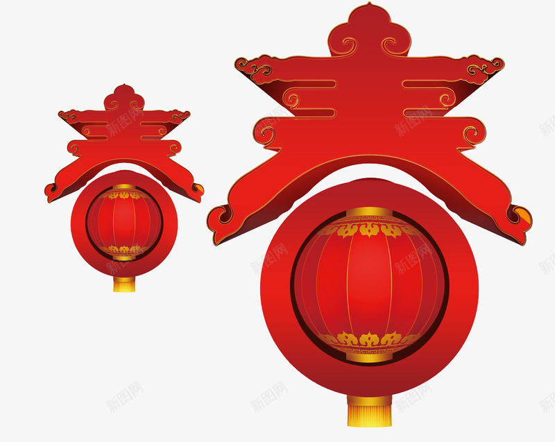 春一字道千秋png免抠素材_88icon https://88icon.com 新年元素 春节 灯笼 红红火火