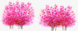 粉色梦幻唯美花朵大树素材