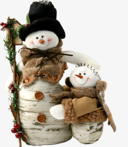 可爱冬日雪人造型素材