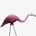 粉红色浴袍粉红色的火烈鸟图标图标