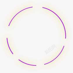 发光的紫色圆环素材