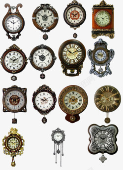 欧式古典钟表大全素材