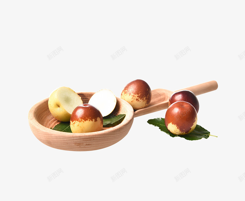 文艺风格冬脆枣png免抠素材_88icon https://88icon.com 冬枣 文艺 木勺 木质餐具 脆枣