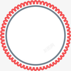 波形圆圈红色线条圆圈高清图片