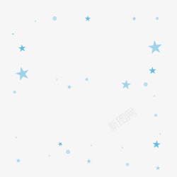 五角星漂浮素材蓝色星星矢量图高清图片