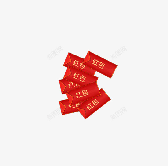 双12红包装饰元素png免抠素材_88icon https://88icon.com 信封 活动 现金 红包 红色