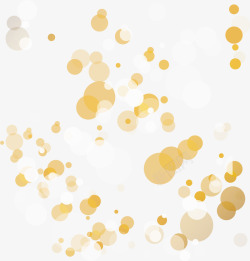 金色气泡金色漂浮圆圈高清图片