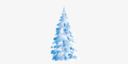 冬季大雪松树素材