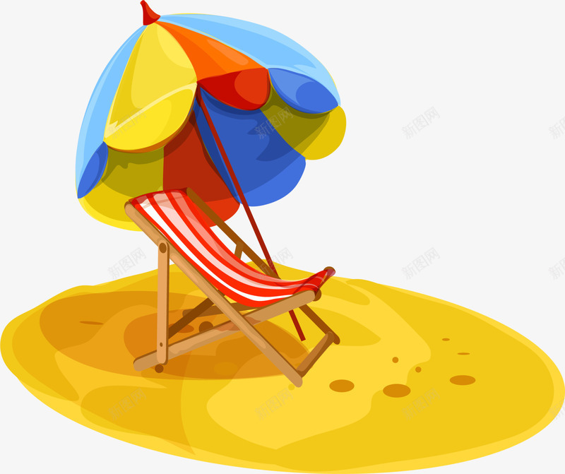 夏季海边沙滩度假png免抠素材_88icon https://88icon.com 休闲 夏季度假 沙滩度假 沙滩躺椅 海滩 海边度假