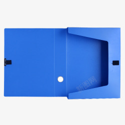 蓝色档案盒展开的文件盒高清图片
