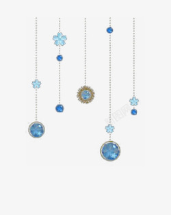 蓝宝石水晶吊坠漂浮素材