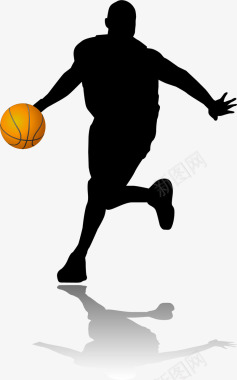黑色扁平篮球运动员图标图标