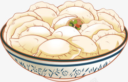 食物手绘饺子高清图片