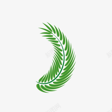 基督棕榈叶绿色装饰图标图标